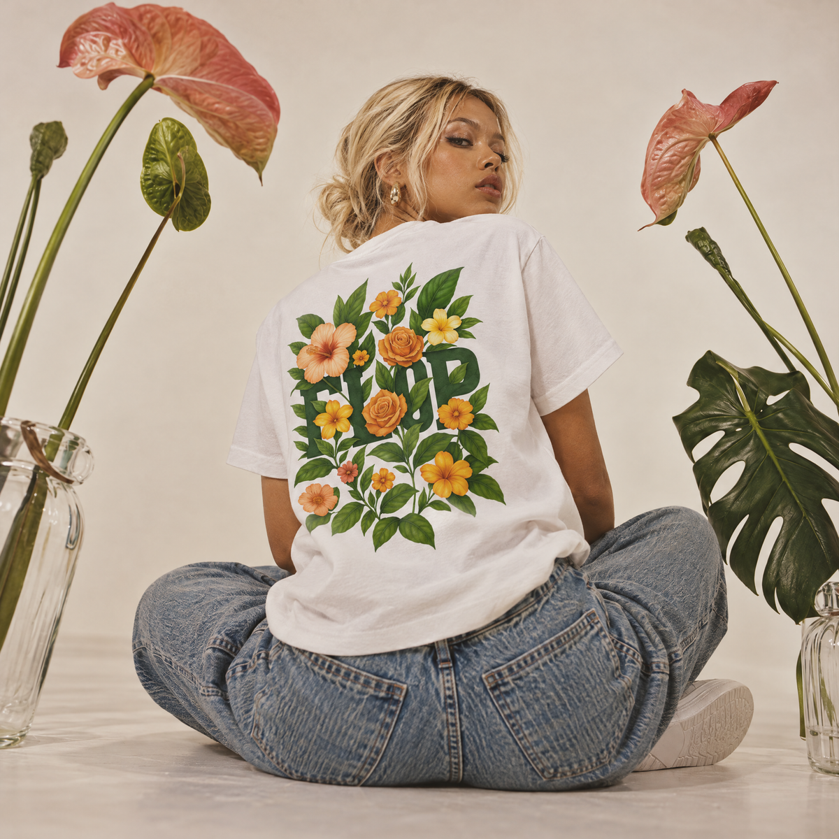 Spring Edition® Floral Typography Heavyweight Tee