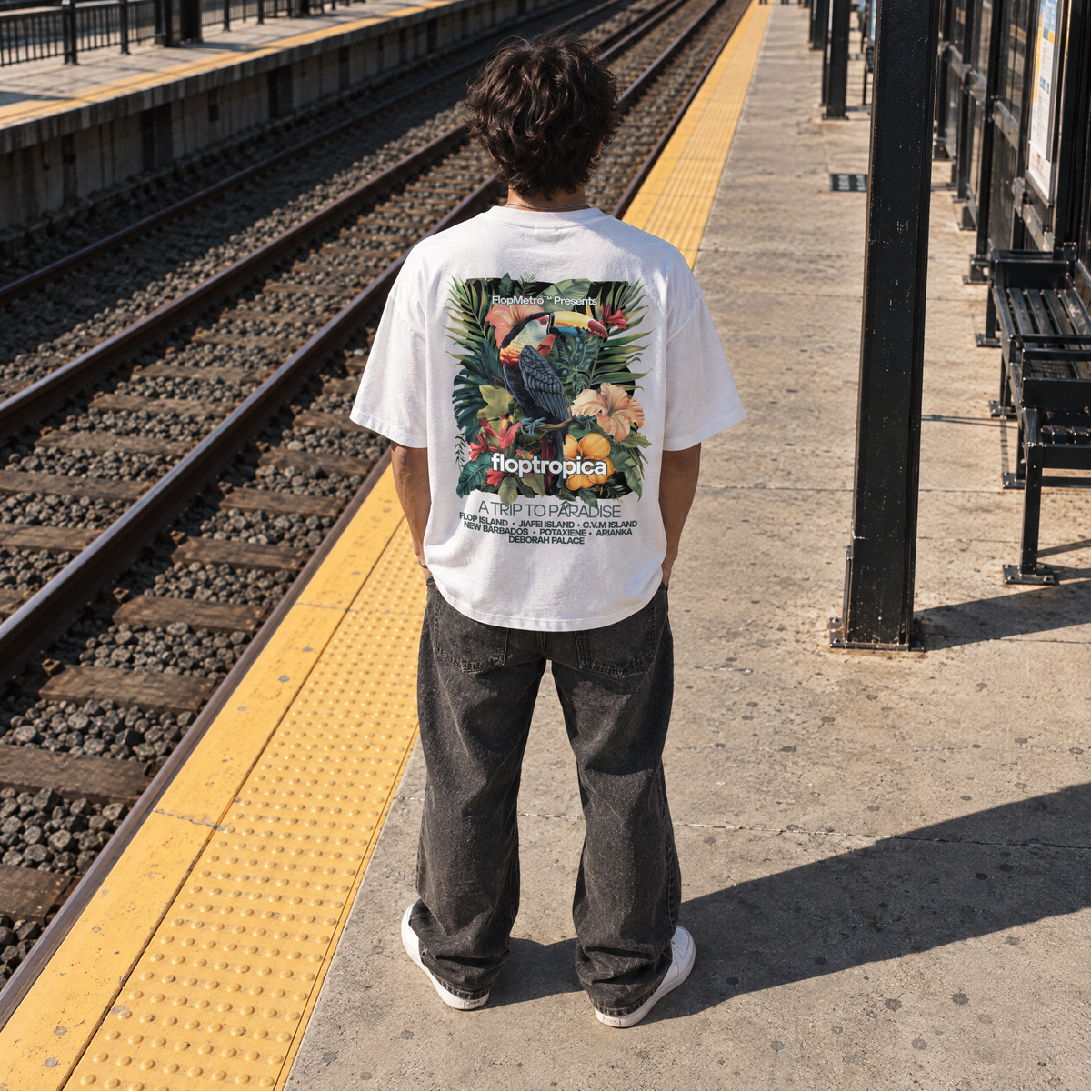 Visit Floptropica Tourism Oversized Tee